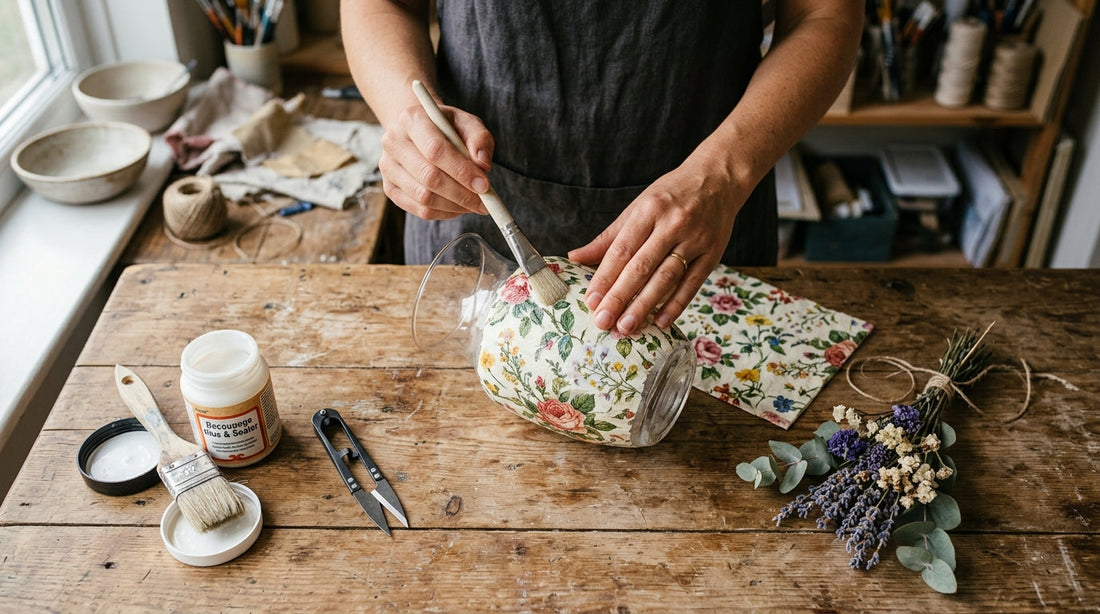 Decoupage na steklu: Celoten vodnik za ustvarjanje originalnih dekoracij