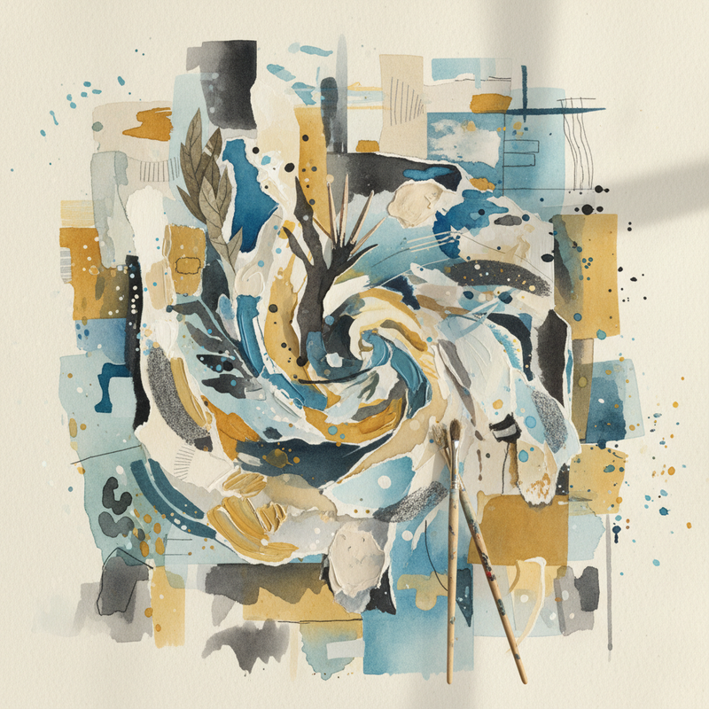 Vodnik za mixed media: kako kombinirati barve in materiale
