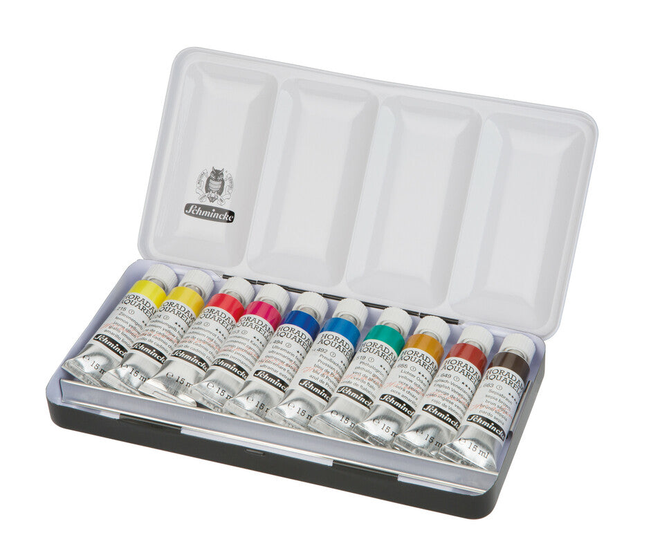 Kovinski set akvarelnih barv Schmincke HORADAM 10 x 15 ml