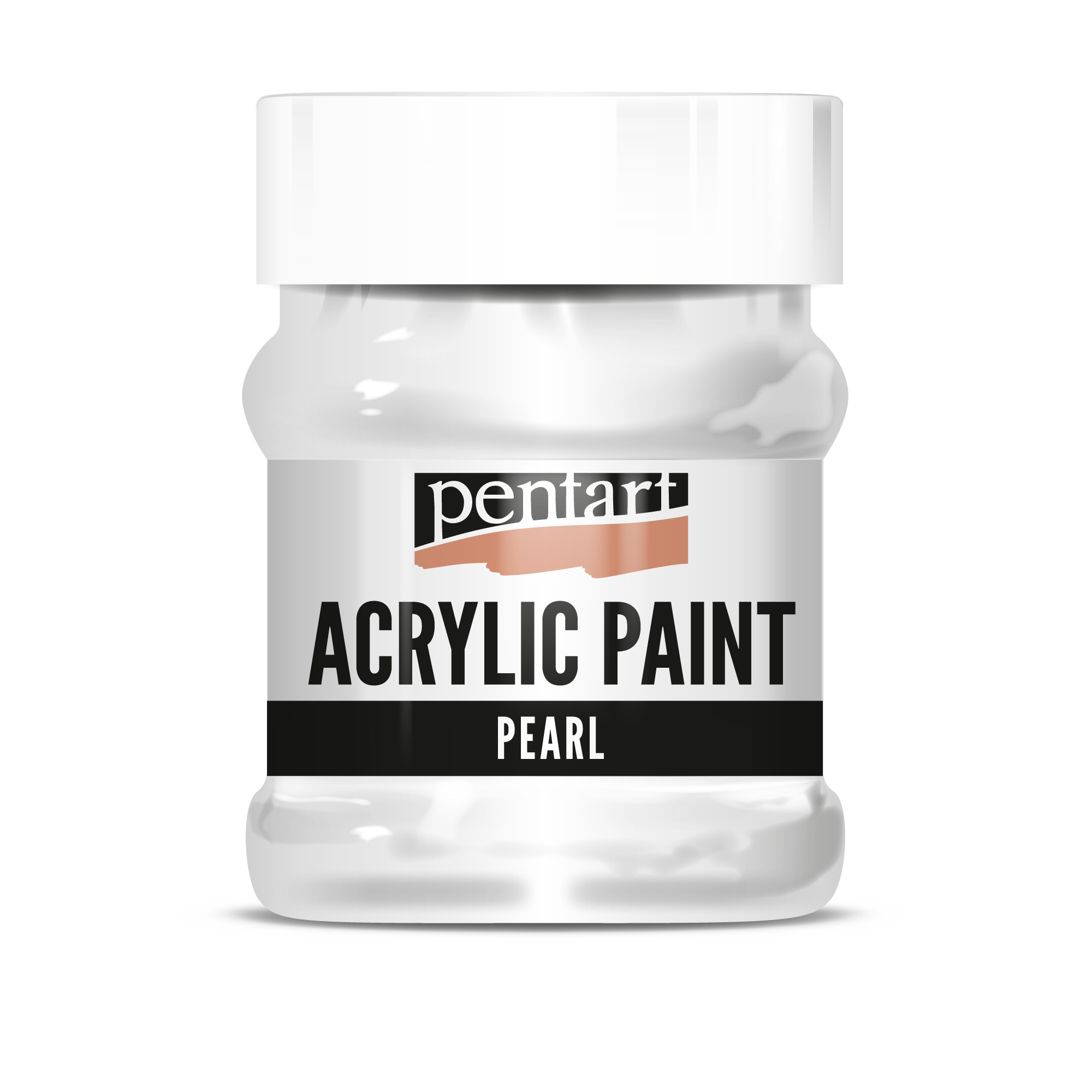 Biserna akrilna barva Pentart 230 ml - bela