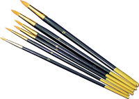 Set čopičev za konture - 6 delni – pointed, 6 pcs/pack, sizes 2,4,6,8,10,12