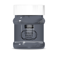 Dekorativna kredna barva Chalky Pentart - 230 ml – graghite-gray