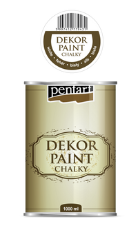 dekor paint chalky 1000 ml – bela
