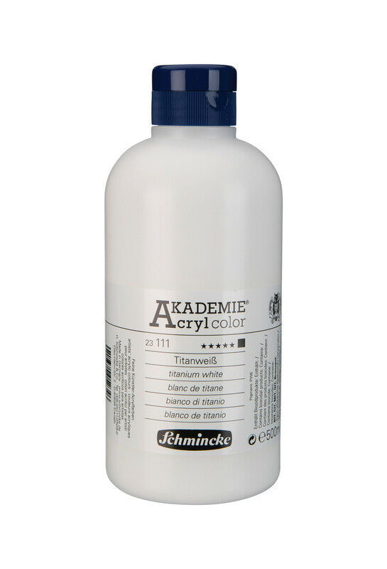 Akrilna barva Schmincke AKADEMIE Acryl color 500 ml – 111 Titanova bela