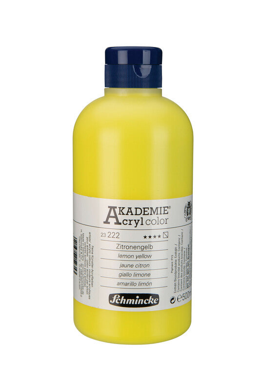Akrilna barva Schmincke AKADEMIE Acryl color 500 ml – 222 Citronsko rumena