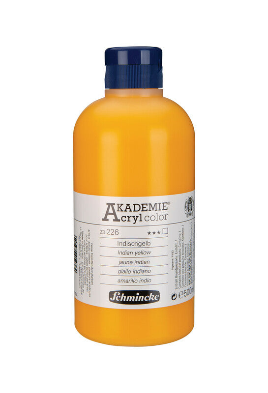 Akrilna barva Schmincke AKADEMIE Acryl color 500 ml – 226 Indijska rumena