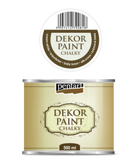 Dekorativna kredna barva Chalky Pentart 500 ml – cream