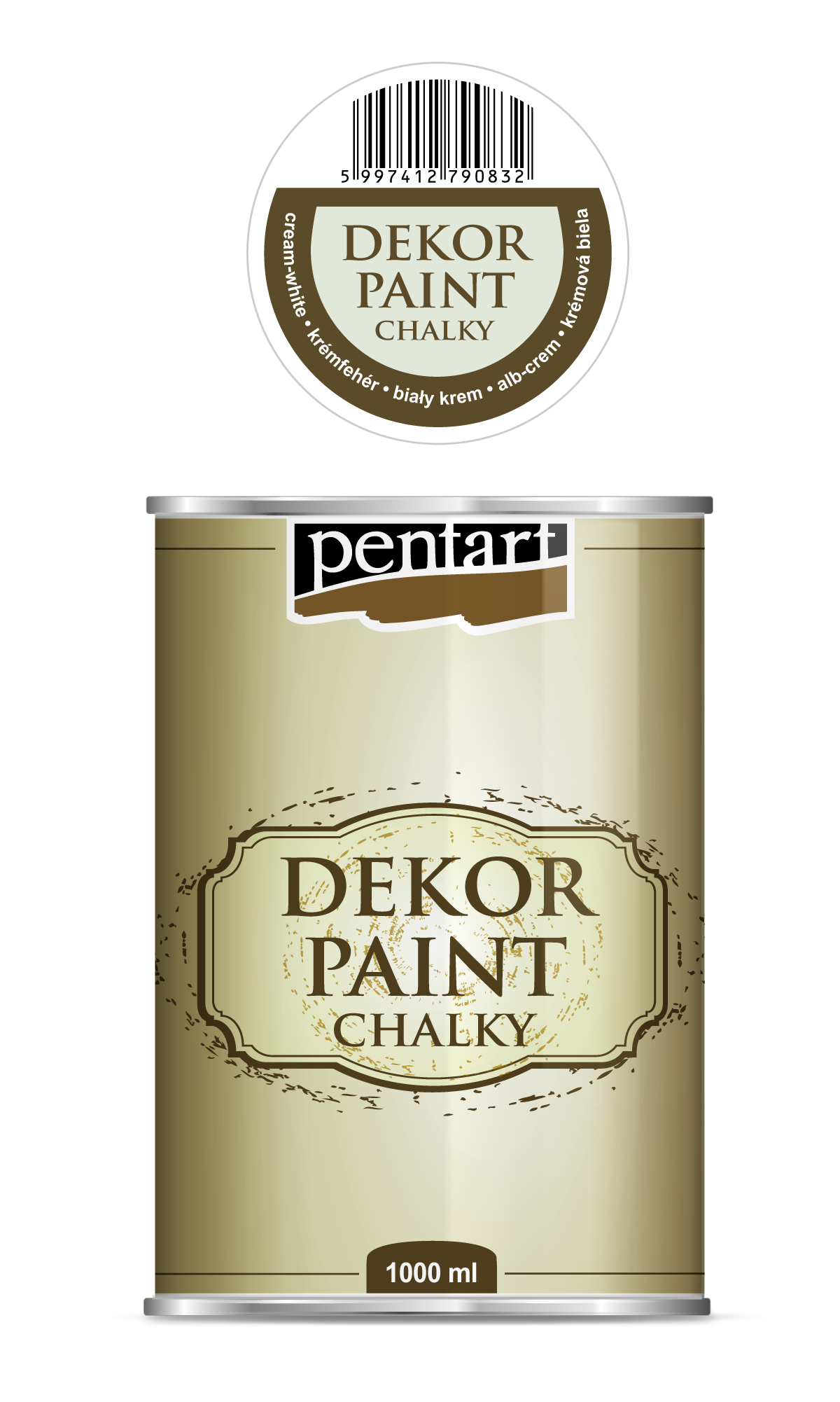 dekor paint chalky 1000 ml – kremna