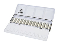 Prazna kovinska škatlica Schmincke za 12 x 5 ml tub