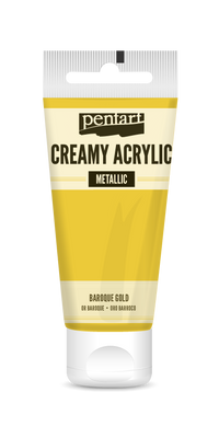 creamy acrylic metallic 60 ml – baročno zlato