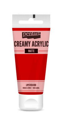 Kremasta mat akrilna barva Pentart 60 ml | izberite odtenek – lipstick red
