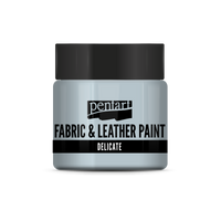 delicate fabric & leather paint 50 ml – modrikasto srebrna