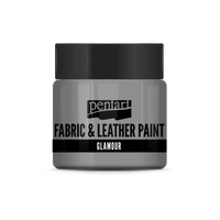 glamour fabric & leather paint 50 ml – srebrna