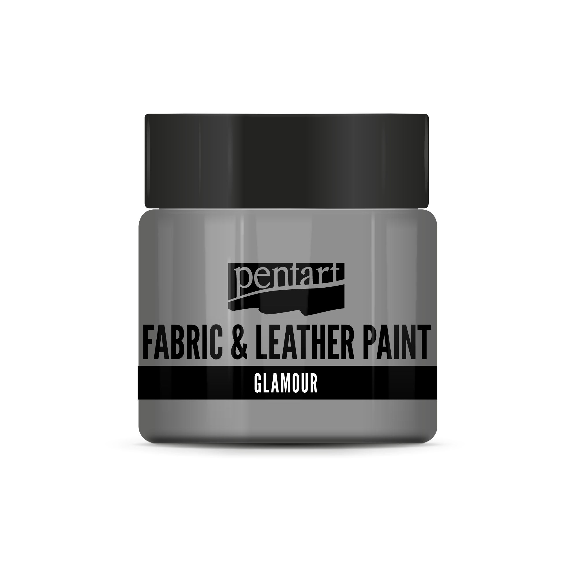 glamour fabric & leather paint 50 ml – srebrna