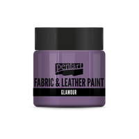 glamour fabric & leather paint 50 ml – srebrno vijolična