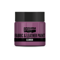 glamour fabric & leather paint 50 ml – srebrno rožnata