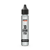 Pentart 3D Decor pen bleščeče dekorativno pisalo 30 ml srebrna