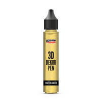 Bleščeče 3D pisalo Pentart 3D Decor Pen - zlata, 30 ml