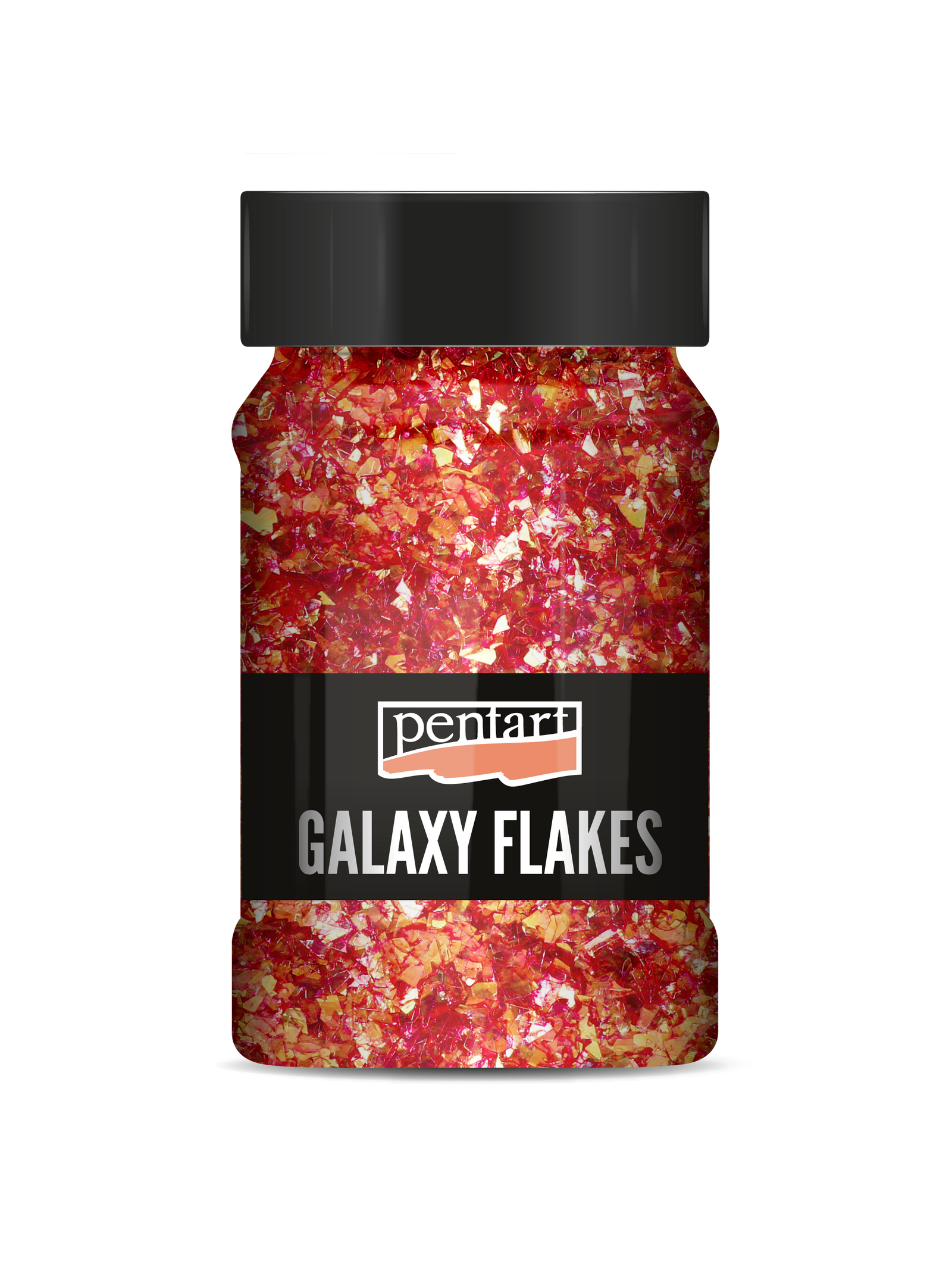 Dekorativni kosmiči Pentart Galaxy Flakes Ida red-gold min. 15 g
