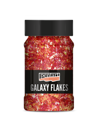 Dekorativni kosmiči Pentart Galaxy Flakes Ida red-gold min. 15 g