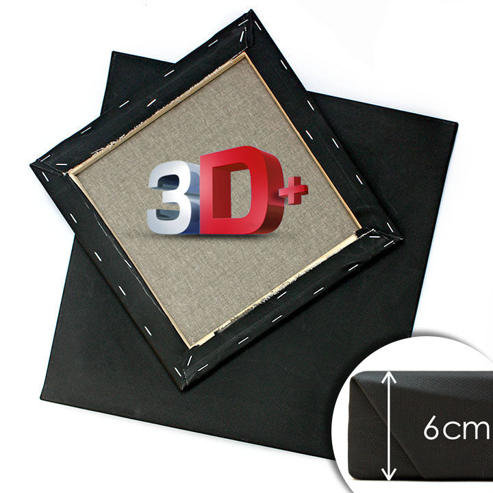 3D+ Čierne maliarske plátno na ráme PROFI | rôzne rozmery — obrázok 1