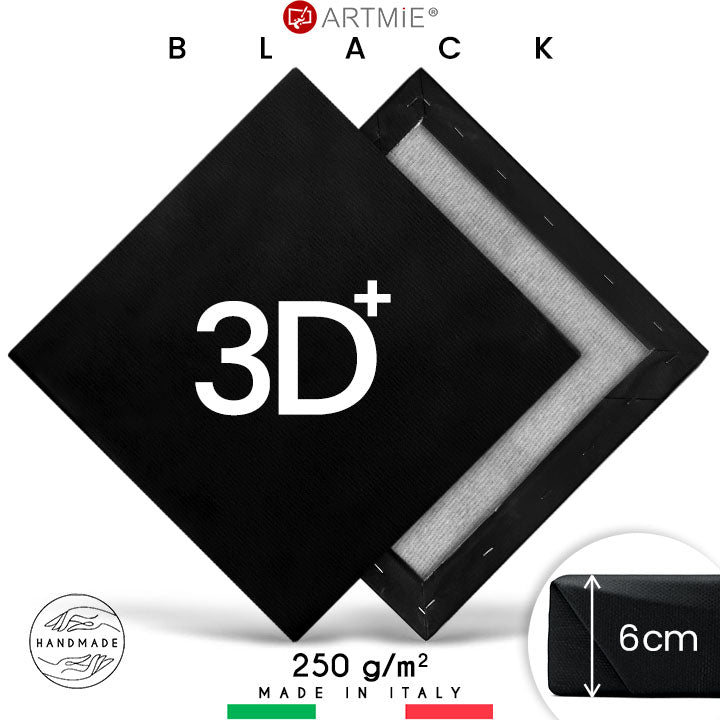 3D  Črno slikarsko platno na okvirju PROFI | različne dimenzije – pogled 7