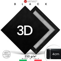 3D črno slikarsko platno na okvirju PROFI | več dimenzij – pogled 8