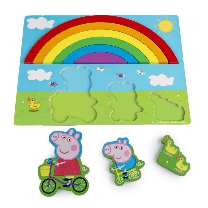 3D lesena mavrična sestavljanka PEPPA PIG – pogled 2