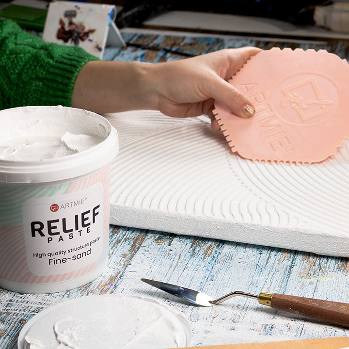 3D reliefna modelirna pasta ARTMIE  | droben pesek, različne količine – pogled 2