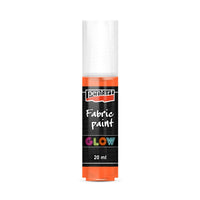 3D svetleča tekstilna barva Pentart – orange
