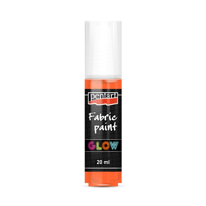 3D svetleča tekstilna barva Pentart – orange
