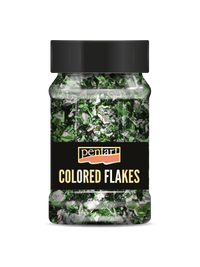 Kosmiči iz kovinske folije Pentart 100 ml – green - silver