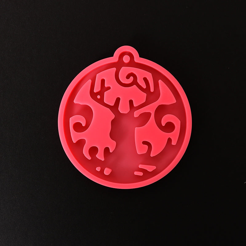 Profesionalni silikonski kalup Pentart - domino 2 kosa – Christmas ornament - reindeer