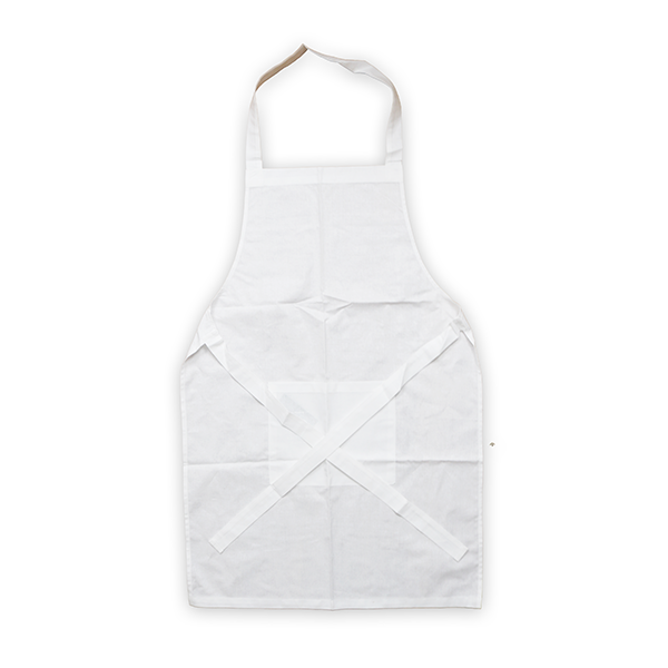 Bombažni predpasnik z žepom - 70 x 75 cm – cm, white