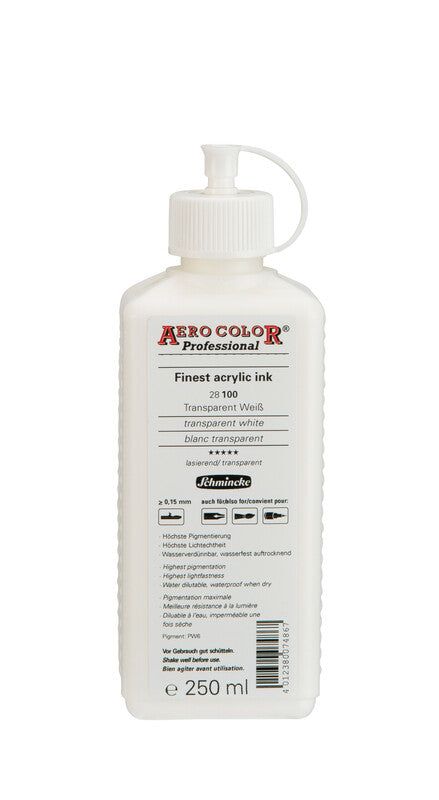 Akrilni tuš Schmincke AERO COLOR Professional 250 ml – 100 Transparentna bela