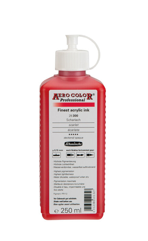 Akrilni tuš Schmincke AERO COLOR Professional 250 ml – 300 Škrlatna