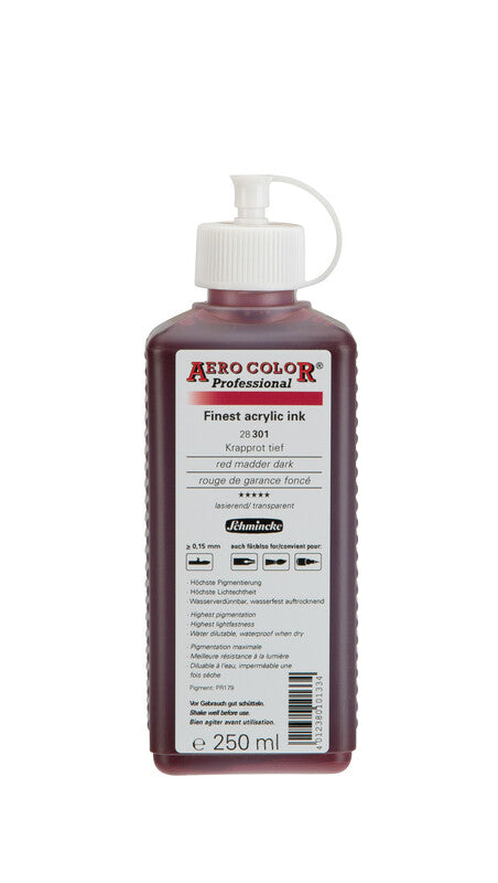Akrilni tuš Schmincke AERO COLOR Professional 250 ml – 301 Temni krap lak