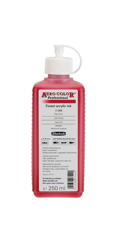 Akrilni tuš Schmincke AERO COLOR Professional 250 ml – 302 Karmin