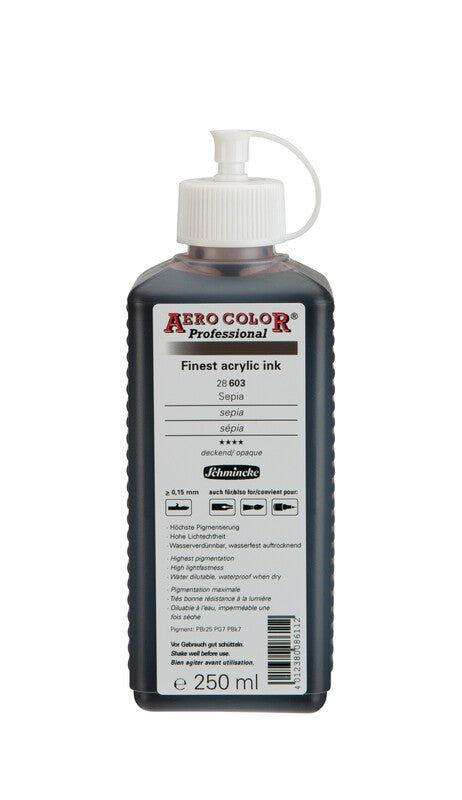 Akrilni tuš Schmincke AERO COLOR Professional 250 ml – 603 Sepija