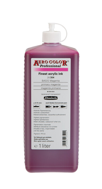 Akrilni tuš Schmincke AERO COLOR Professional 1 l – 304 Primarna magenta