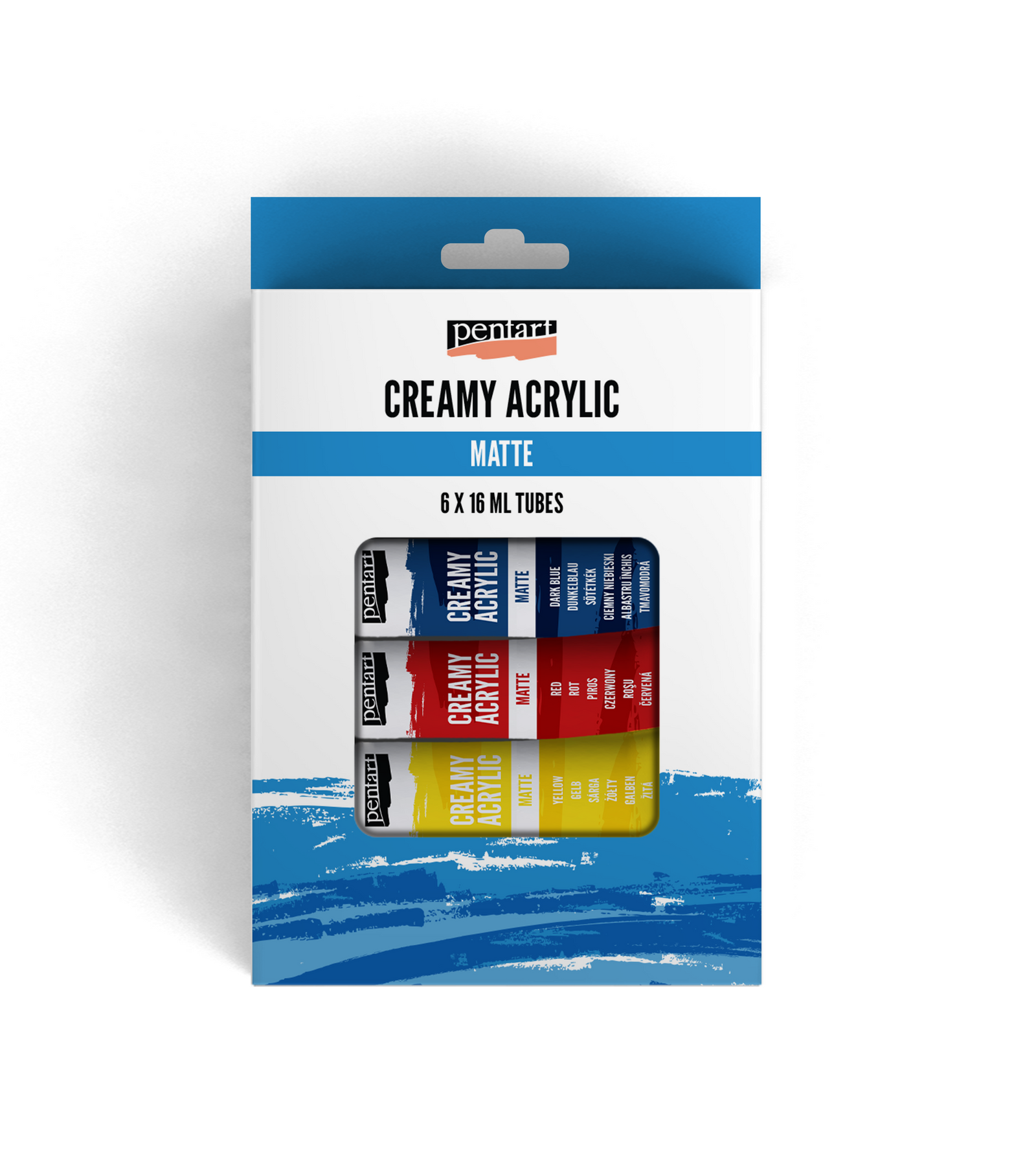 Kremna akrilna barva mat 16 ml v tubi – 6 x /