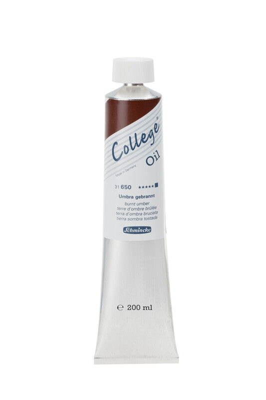 Oljna barva Schmincke College Oil 200 ml – 650 Žgana umbra