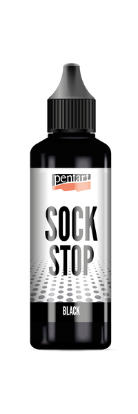 Pentart Sock stop tekoča protizdrsna masa črna 80 ml