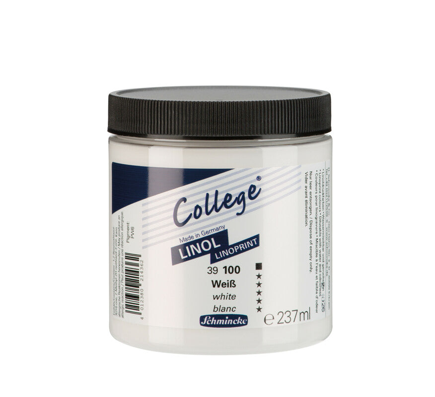 Barva za linorez Schmincke College Linol 237 ml – 100 Bela