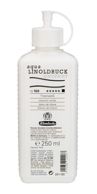 Barva za linorez Schmincke aqua-LINOPRINT 250 ml – 100 Titanova bela