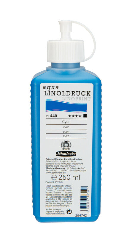 Barva za linorez Schmincke aqua-LINOPRINT 250 ml – 440 Cianska