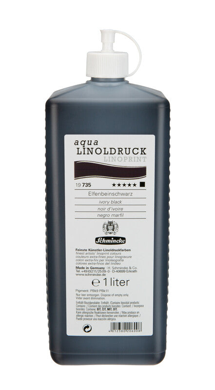 Barva za linorez Schmincke aqua-LINOPRINT 1 l Ivory black