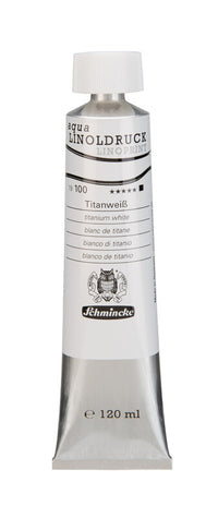 Barve za linorez Schmincke aqua-LINOPRINT 120 ml – 100 Titanovo bela