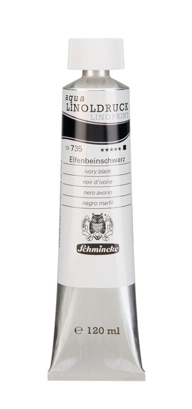 Barve za linorez Schmincke aqua-LINOPRINT 120 ml – 735 Slonokoščeno črna