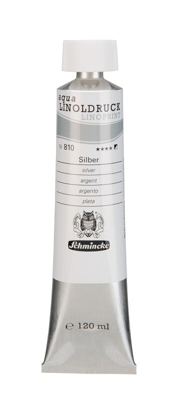 Barve za linorez Schmincke aqua-LINOPRINT 120 ml – 810 Srebrna